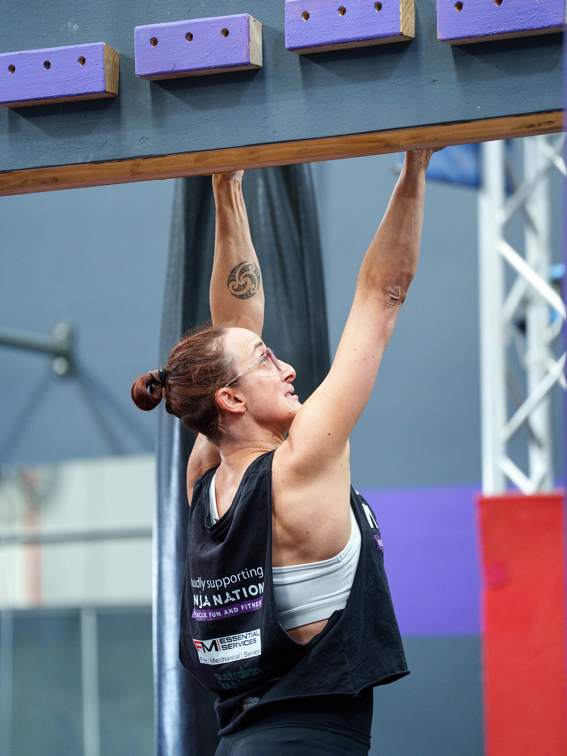 Events Ninja VCL Comp March 2026 50 at a Ninja Warrior gym in Melbourne, Australia.