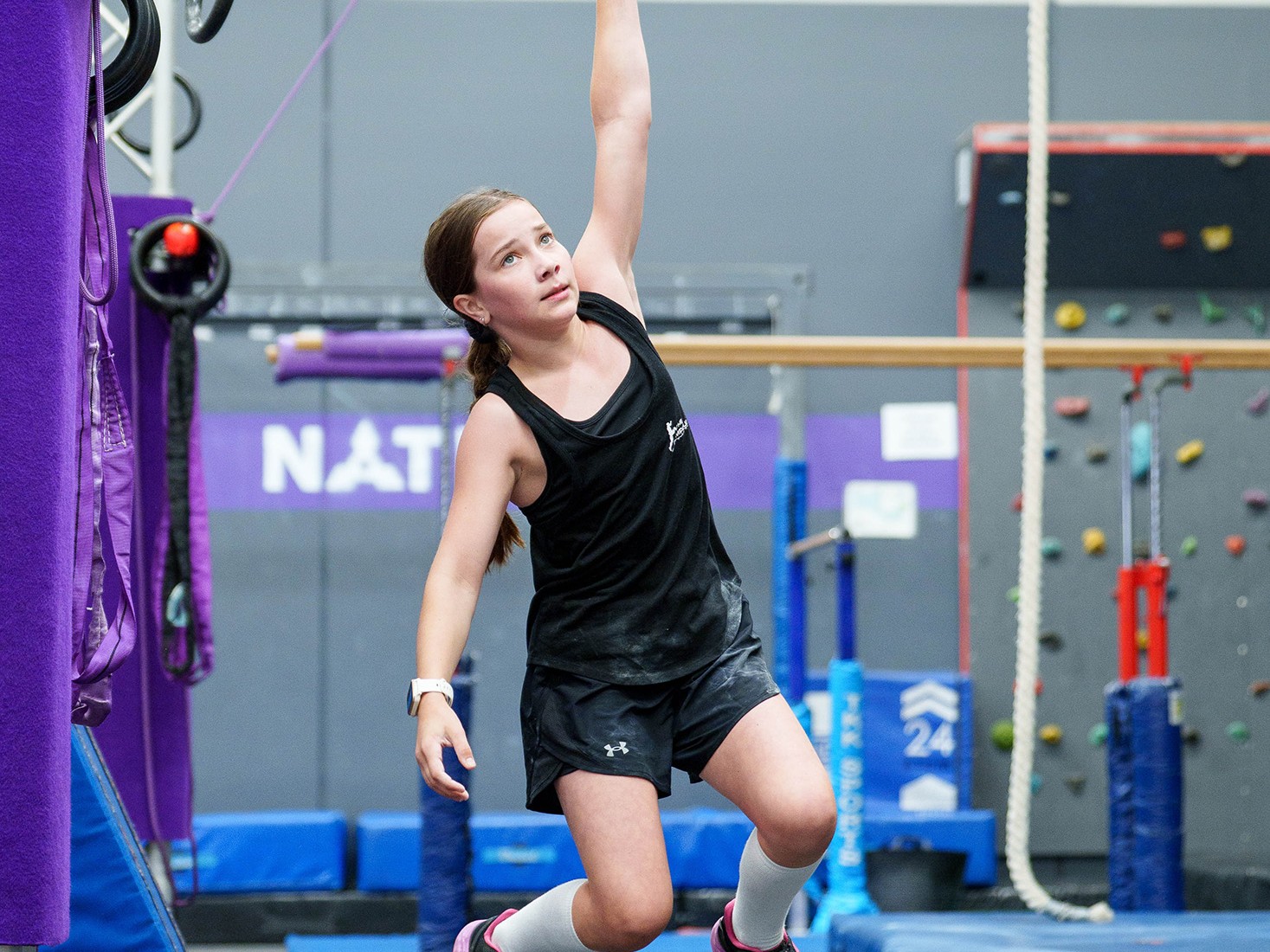 Events Ninja VCL Comp March 2026 36 uai at a Ninja Warrior gym in Melbourne, Australia.